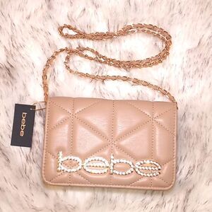 BEBE Diamond Quilted Crossbody Purse Bag